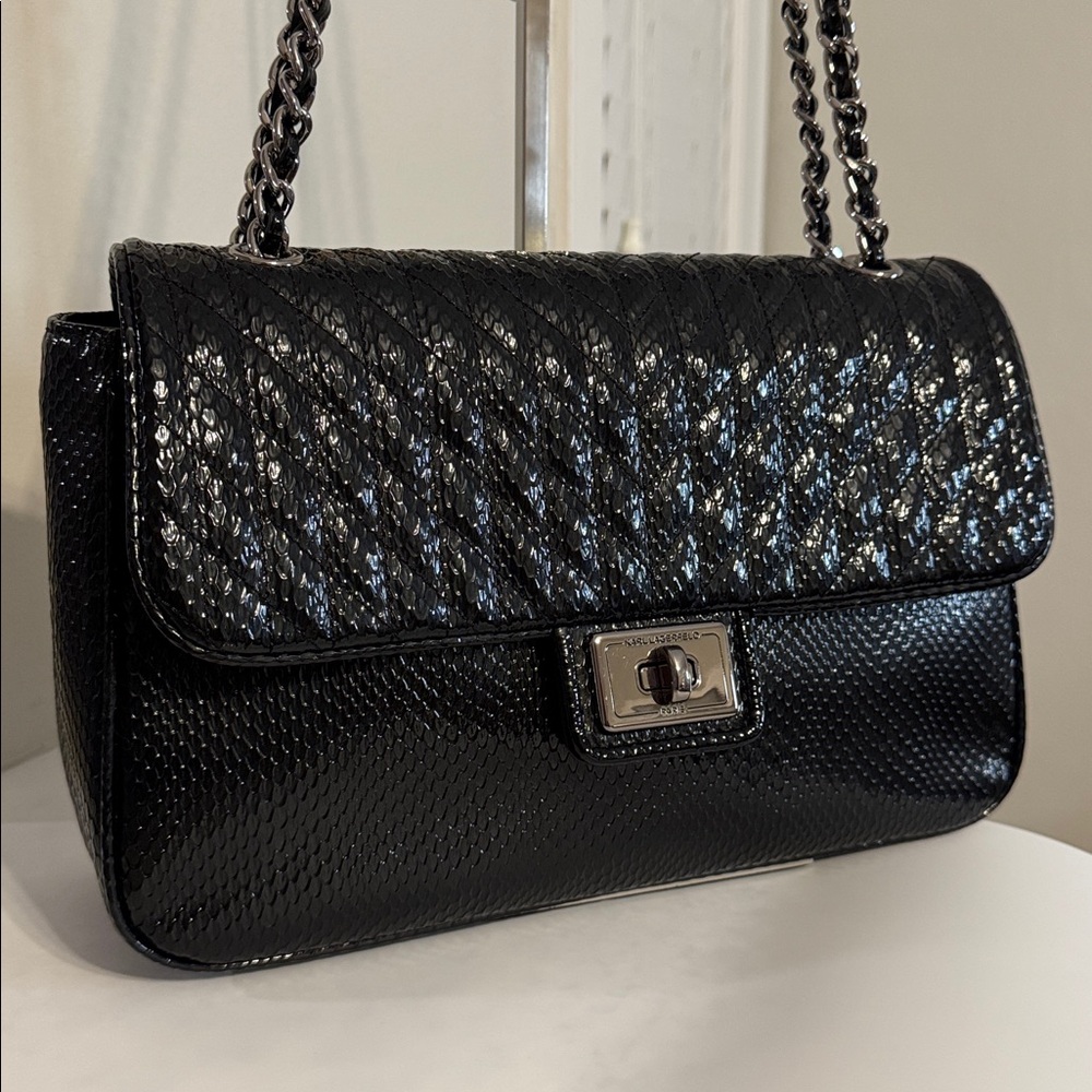 Karl Lagerfeld Paris Agyness Convertible Shoulder Bag - Picture 3 of 10